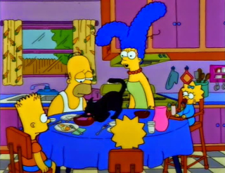 Illustration for article titled ¿Por qué Marge Simpson tiene el pelo tan alto? Esta convincente teoría te volará la cabeza